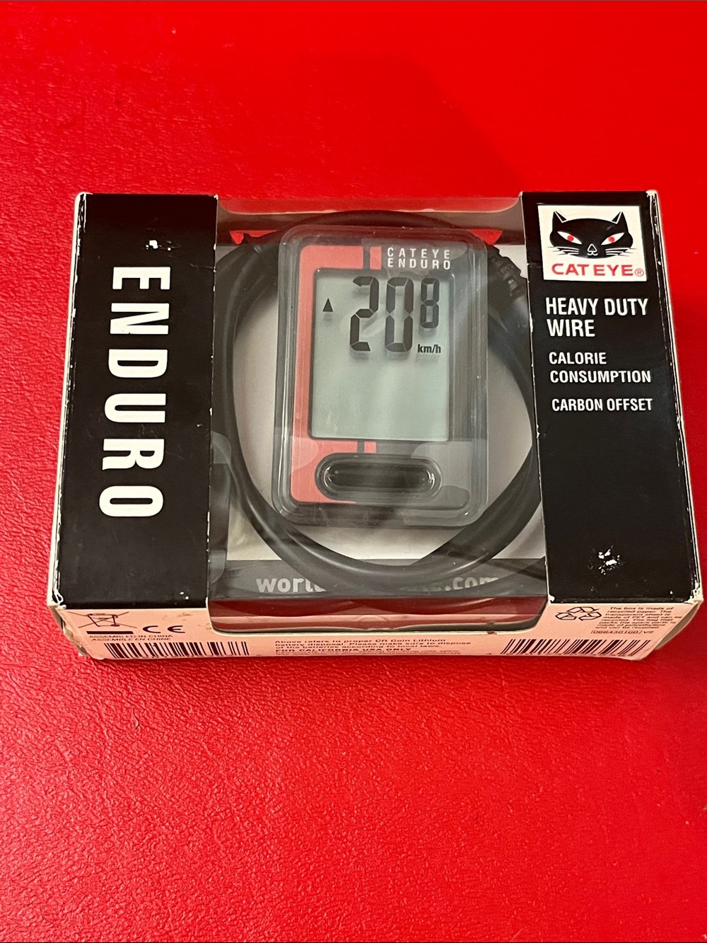 CatEye Enduro Bike Computer - Red/Black